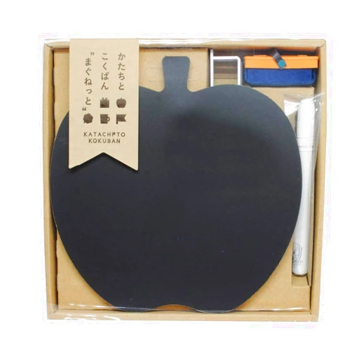 Kitpas 6''x6'' Chalkboard Magnet Set: 1-Fruity Magnet with 1-Slim Chalk in Holder, 1-Tiny Chalkboard Eraser