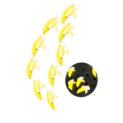 SAFITOYA Banana Shoe Charms Decoration, 9 PCS Clog Charms, Add A Playful Touch To Your Clog Shoes with Adorable Banana Charms, Banana Gifts