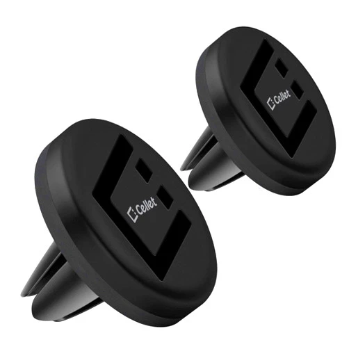 Cellet Round Magnetic Cell Phone Holder Mount for Car Air Vent (2 Pack) Universal Cradle