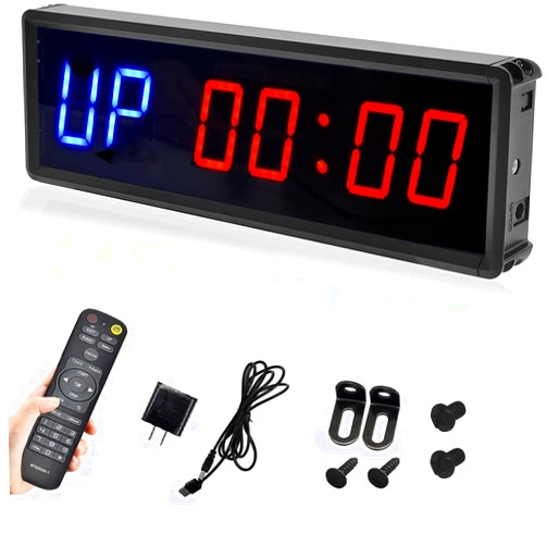 BTBSIGN LED Interval Timer Count Down/Up Clock Stopwatch with Remote for Home Gym Fitness