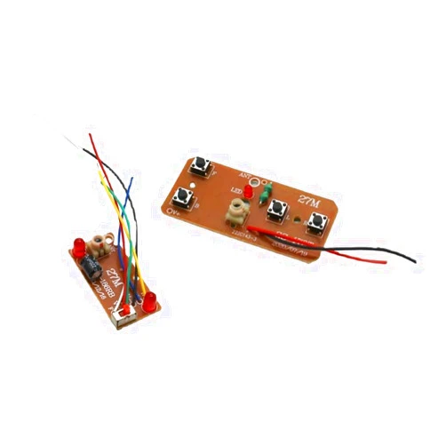 Jowxsx 2Pcs 27mhz Four-Way Remote Control Board Two-Way RC Transmitter and Receiver Toy Car Robot Model Accessories for DIY Toys Projects