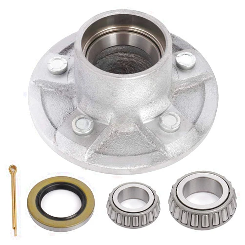 SCITOO Boat Trailer Hub with Galvanized Idler Hub 5 on 4.5 Bolt Pattern Outer Bearing 44649-1 1/16 Inner Bearing 68149-1 3/8 3500lb