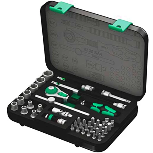 Wera - 5003535001 8100 SA 4 Zyklop Ratchet Set with 1/4