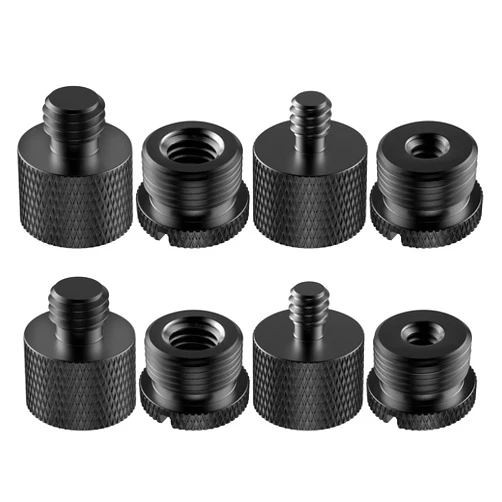 InnoGear 8 Pieces Mic Stand Adapter, 5/8 Female to 3/8 Male 3/8 Female to 5/8 Male 5/8 Female to 1/4 Male 1/4 Female to 5/8 Male Screw Thread Adapter for Microphone Stand Boom Arm Camera Tripod
