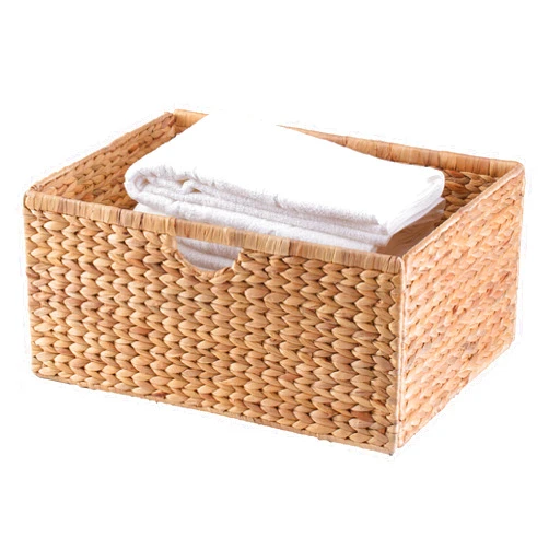 Vintiquewise Foldable Natural Water Hyacinth Storage Bin (Large)