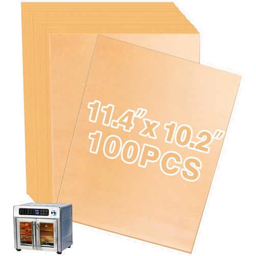 SIUDANGKA Air Fryer Liners Disposable,100PCS Parchment Paper Sheets Compatible with Emeril Lagasse 26 QT Extra Large Air Fryer, 11 x 10 Inch Air Fryer Accessories for Emeril French Door 360