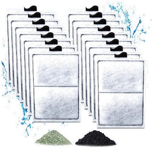 Zuqqony 15 Pack PF-L Filter Cartridges Compatible with Top Fin Silenstream PF20, PF30, PF40 and PF75 Power Filters, Remplacement Aquarium Carbon Cartridge with Zeolite