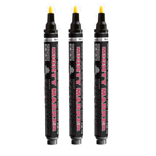 Arro-Mark PM-16 00116 Might Marker, Bullet Tip, Black Color, 3-Pack