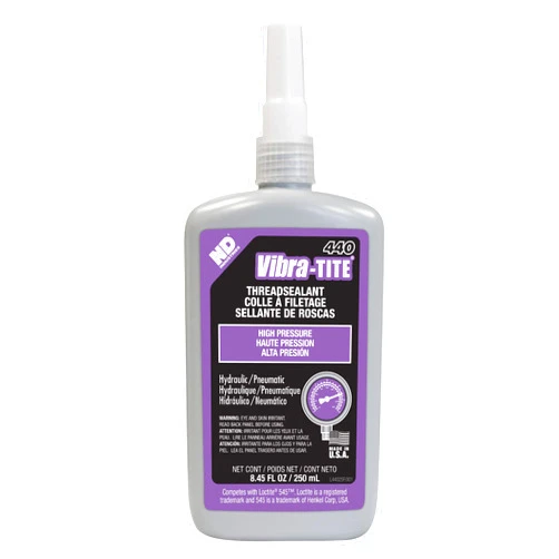 Vibra-TITE 440 Purple Hydraulic and Pneumatic Anaerobic Thread Sealant, 250ml Bottle
