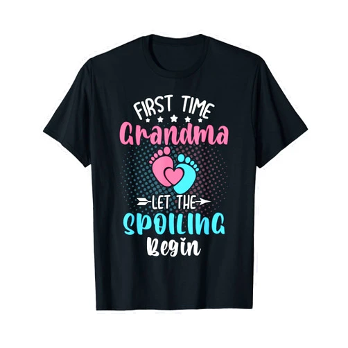 Cute First Time Grandma Co Tee First Time Grandma Let the Spoiling Begin New 1st Time T-Shirt