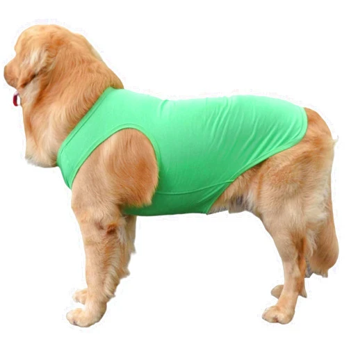 Lovelonglong 2018 Pet Clothes Dog Clothing Blank T-Shirt Tanks Top Vests for Small Middle Large Size Dogs 100% Cotton Dog Summer Vest Classic (XXL, Green)
