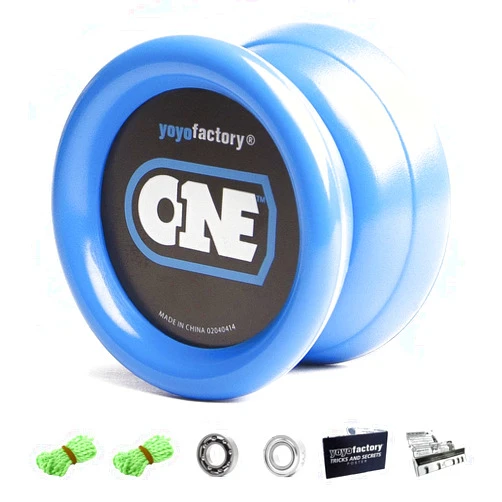 YOYO FACTORY ONE Yo Yo – Beginner Professional Yo-Yo for Kids & Adults | Responsive Trick YoYo for Learning, Practice & Fun - Blue
