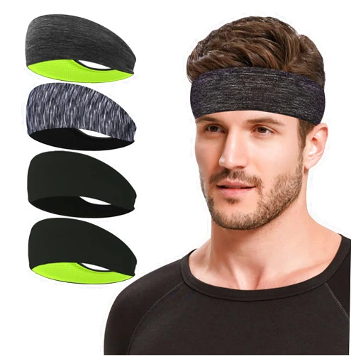 NONSTOP Sweatbands Sports Headband for Men & Women, Moisture Wicking Hairband Athletic Towel Headbands Cotton Head Sweat Bands for Running, Cycling, Yoga, Spa