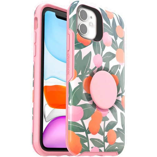 OtterBox + Pop Symmetry Series Slim Case for iPhone 11, iPhone XR (ONLY) Retail Packaging - Stay Peachy