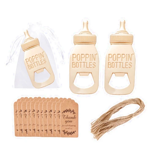 GengGeng 40 Pack Baby Bottle Opener, Zinc Alloy, Bear Pattern, Baby Shower Favors, Wedding Favor, Kids Party Decor