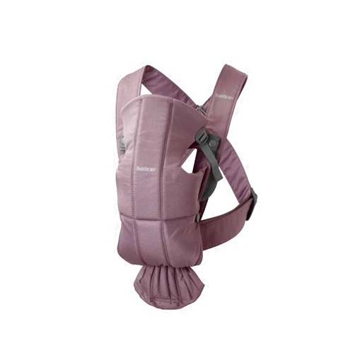 BabyBjörn Baby Carrier Mini, Cotton, Dark Purple | Newborn Carrier (7-25 lbs), Ergonomic, Easy-to-Use
