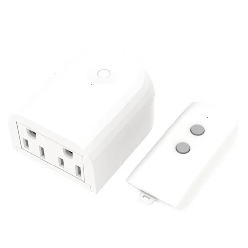 TEKLECTRIC Indoor Remote Control Outlet with 2 Grounded Plugs, 80 FT Range Wireless Outlet for Fans, Electrical Devices, Christmas Lights - 1875 Watt 15A 1/2 HP Heavy Duty (1 Remote 1 Receiver)