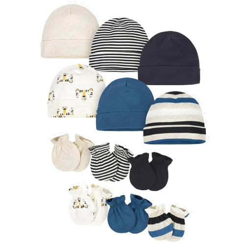 Onesies Brand Unisex Baby 12-piece Cap and Mitten Set