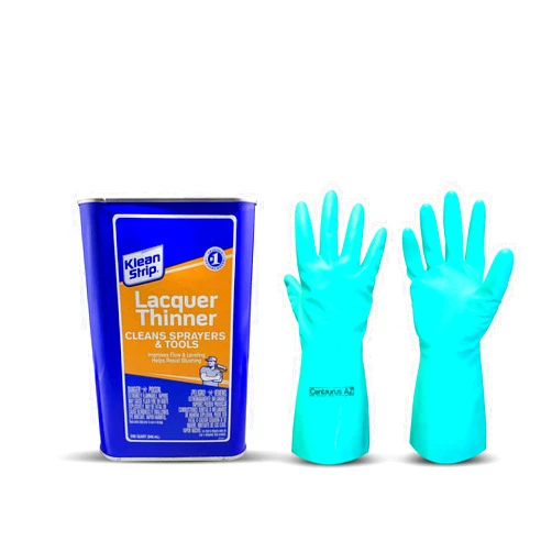 Centaurus AZ Klean Strip Lacquer Thinner Fast Drying Highly Desirable for Woodworking Excellent Cleaner Degreaser Cost Effective Now Comes with Chemical Resistant Gloves by Centaurus AZ 1 Qt (946ml)