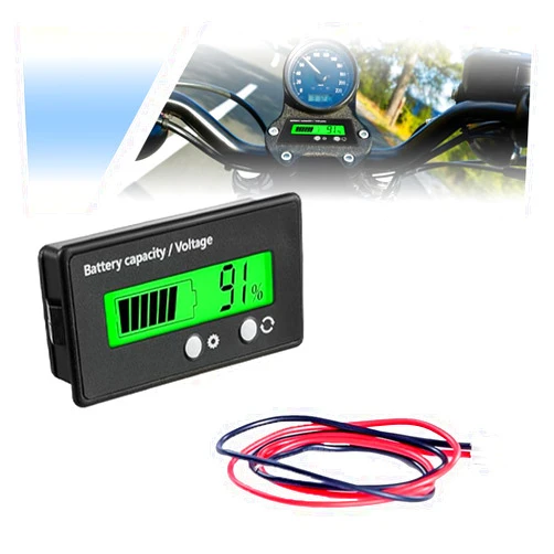 JOYCOURT 12V 24V 48V 60V 72V 84V Golf Cart Battery Capacity Voltage Monitor with Alarm, Battery Capacity Gauge Indicator LCD Display for Battery&Lead-Acid Batteries