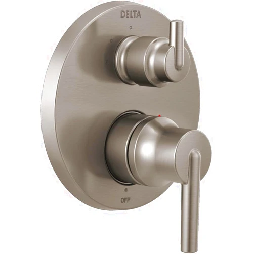 DELTA FAUCET T24859-SS, Stainless Trinsic Contemporary Monitor 14 Series Valve Trim with 3-Setting Integrated Diverter