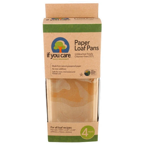 IF YOU CARE FSC Certified Paper Loaf Baking Pans, 4-count