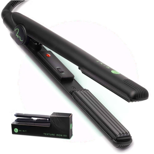 MINT Professional Series Hair Crimper Iron 1 Inch by MINT | Create Crimps Extremely Fast - Deeper Ceramic Crimp Plates for Maximum Root Volumizing and Crimping - Travel-Ready Dual-Voltage