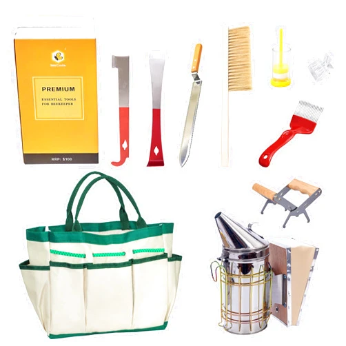 BeeCastle Beekeeping Supplies Beekeeping Tools for Beekeeper Necessary Bee Supplies Beekeeping Kit 9 Pcs