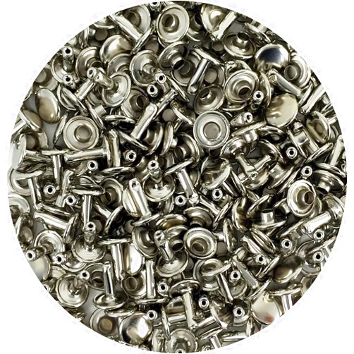 Springfield Leather Company SLC Nickel Plated Double Capped Rivets Medium 100 Pack