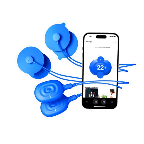 PowerDot Therabody PowerDot 2.0 Duo - Stim TENS Unit for Pain Relief - Bluetooth Electrical Muscle Stimulation Device, 2 Smart Wireless NMES & TENS Pods for Muscle Pain, PMS and Menstrual Period Cramps (Blue)