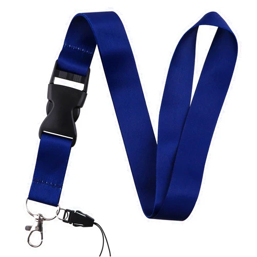 Juanooo Solid Navy BLue Neck Badge Lanyard for Keys & ID Badge Cute Keychain Lanyard for Women Men Staff Teachers Girls Cool Breakaway Key Lanyard