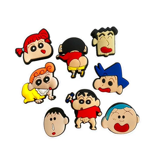 Generic JTMTDHT 8PC Shoe Charms Crayon Shin-Chan Decoration Adult Kids, Multicolor