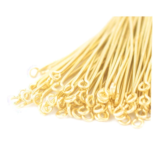 The Bead Chest Gold 21 Gauge 2 Inch Eye Pins (Approx 100 Pieces)