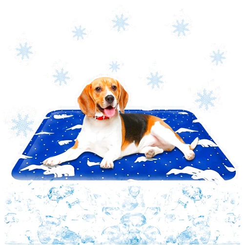 HCHYEY Dog Cooling Mat, Automatic Pet Self Cooling Mat for Dogs & Cats - Portable Reversible Cold Gel Cooling Pad, Keep Pet Cool Without Electricity, Ideal for Home, Crate & Travel (Dark Blue, M)