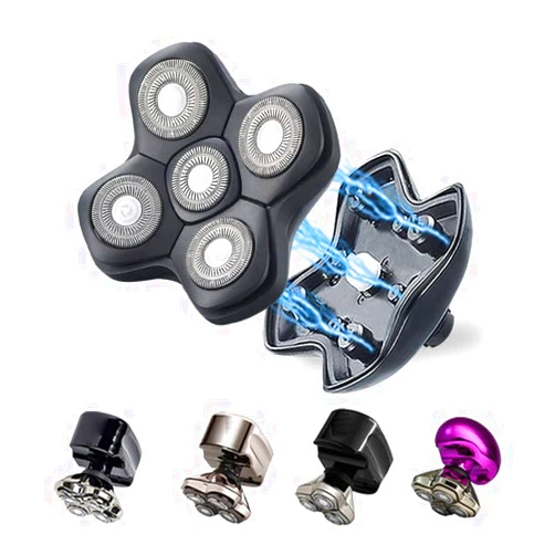 WAHFOX 5 Blades Magnetic Shaver Replacement heads for SKULL SHAVER HEAD SHAVER