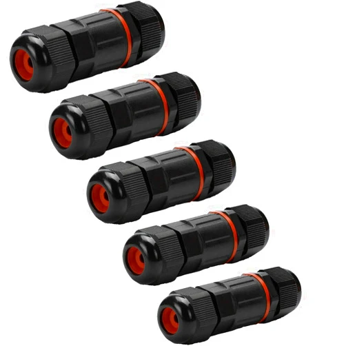 COMOPEZ Electrical Junction Box IP68 Waterproof 3 Way Cable Connector Wire Range 3-10MM, 6-11MM, External Coupler for 0.5-2.5MM Electric Power Cord Boxes for Indoor Underground (5PCS)