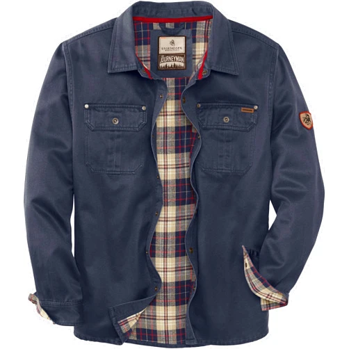 Legendary Whitetails Men's Flannel Lined Shirt Jacket Waxed Cotton Water Resistant