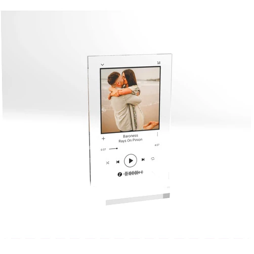 Artblox Custom Spotify Song Display, Acrylic Music Player Plaque with Photo, Personalized Album Cover Frame