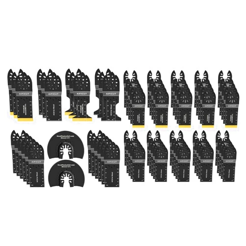 AIFICUT 76 PCS Oscillating Saw Blades, Universal Titanium Oscillating Tool Blades for Metal Nails, Wood and Plastic, Multi Tool Blades Kits Fit Dewalt Milwaukee Ryobi Rockwell Fein Visit The EXKRAEFT Store