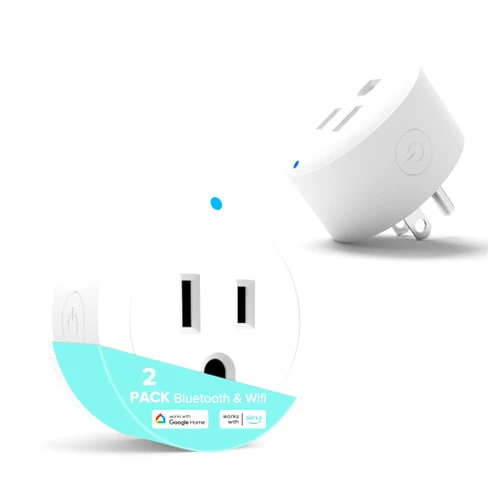 LEDMUNDO Smart Plug, WiFi Plug Outlet Timer Smart Socket Compatible with Alexa and Google Home, APP Control, Schedule, No Hub Required, ETL FCC Listed, 2.4GHz WiFi Only, 2PK