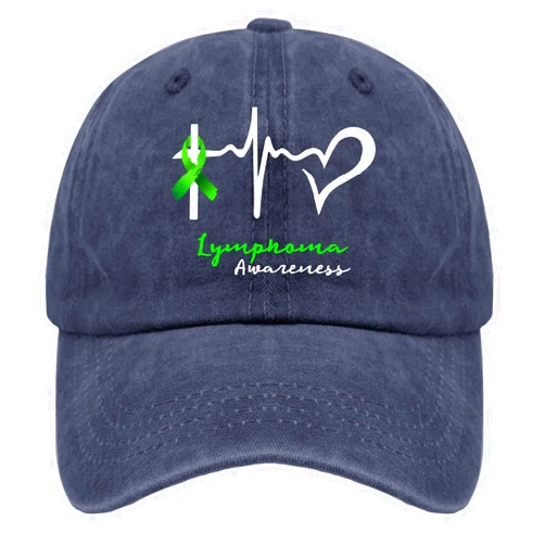 BEICHI Hats for Men Baseball Cap Fashion Hats for Women Cancer Hat Lymphoma Awareness Baseball Cap Men Navy Blue