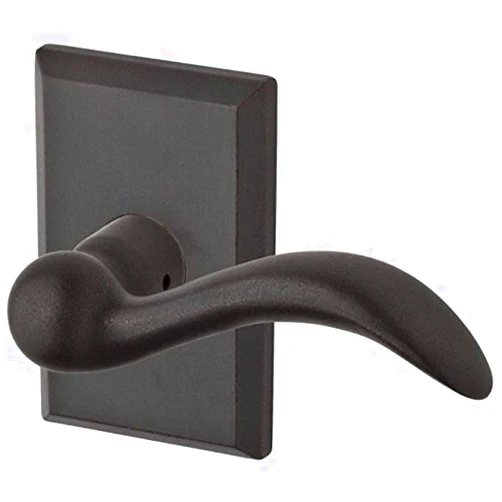 Baldwin PVARCRSR481 Reserve Privacy Arch with Rustic Square Rose in Dark Bronze Finish