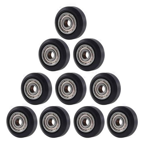 Aokin 3D Printer POM Wheel Plastic Pulley Linear Bearing for Creality Ender 3, Ender 3 Pro, Ender 3 V2, CR-10, CR-10S Series 3D Printer, 10 Pcs