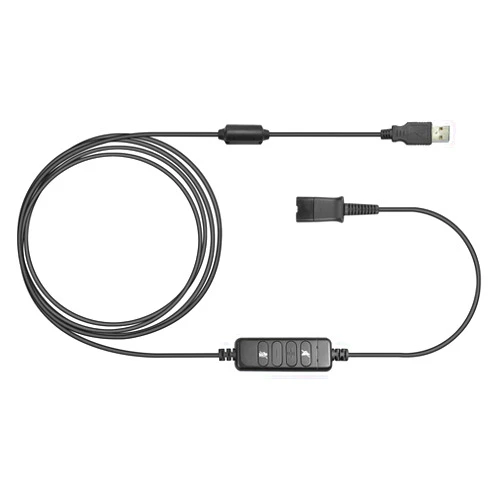 Weatwo USB QD Adapter Cable Compatible with Any Plantronics Quick Disconnect Headset to USB Plug with in-line Volume Mute Controls, Works for Computer Laptop PC Mac UC Skype Lync Softphone