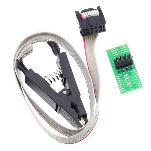 Aihjcnele SOP8 SOIC8 Flash Chip IC Test Clips Socket Adpter Programmer BIOS/93/24/25 150MIL 205MIL 8-Pin Narrow Body Universal Connector Chip IC Clip Tool (SOP-8)