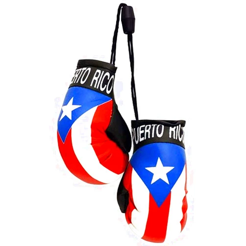 United Imports Puerto Rico Country Flag Mini Boxing Gloves to Hang On Car Mirror