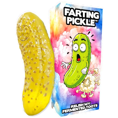 DR DINGUS Farting Pickle Toy - +100 Unique Farts - Hilarious Laughs - Novelty Gag Gift for Friends Family Coworkers Office Students Classroom