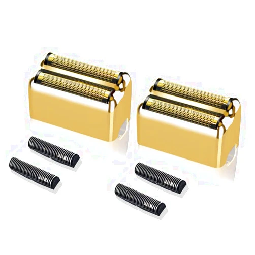 LOREAD Replacement Foil and Cutter for Barberology Electric Shaver, Double Foil Shaver Replacement Head, Replacement Head Compatible with BaBylissPRO Barberology FXFS2 Electric Razors(Gold)