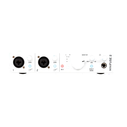 Arturia - MiniFuse 2 - Compact USB Audio & MIDI Interface with Creative Software for Recording, Production, Podcasting, Guitar - White