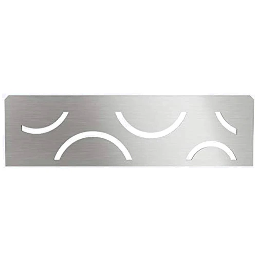 Schluter Rectangular Shelf for Prefabricated Kerdi Board SN/-SNLT Niches - 4mm Thick, Curve Design, Stainless Steel Material, Brushed Stainless Steel Finish - SNS1D6EB